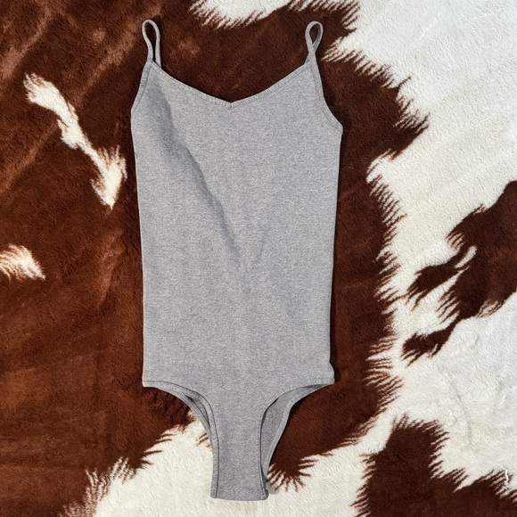 NWOT Free People Grey Bodysuit - Picture 2 of 6
